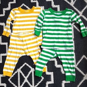 Striped PJs, two pairs